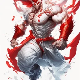 dragonman high detailed concept art, front facing, dynamic pose, full body, white background color, t-shirt design,