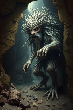 en god og snill og flink og veldig søt og hårete som en hippie , humanoid skapning fra universet, de regjerer ofte i underjordiske byer . ser på seg selv som overlegne , abyss city, motion blur, painted by Rembrandt