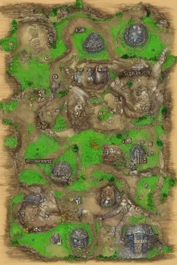 battle map dnd village