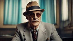 Old Retro Photo, Portrait of a Fashionable Man 1950s, Volumetric Lighting, Textured, Additional Colors, 3D, 8K, Best Quality, Fine Drawing, High Detail, Hyperrealism, High Resolution, High Definition, Multi-Layer, Hyperfocus,