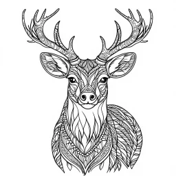 deer, realistic, coloring page, Animal, mandala, coloring book, clean line art, wildlife-inspired, kid style, –no sketch, color, –ar 3:4, white background, minimalistic black lines, 8k, minimal black color, low level black colors, coloring page, use pure black and white colors, avoid thick black colors, thin black line art, avoid colors, perfect shape, perfect clear lines, clear edges, fill total edges, exact perfect edges, not use black colors, dont use black colors