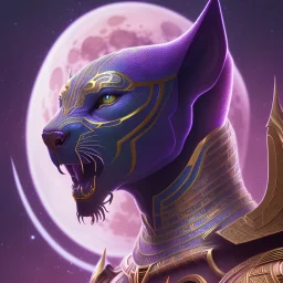 sango fantasy, fantasy magic, intricate, sharp focus, illustration, highly detailed, digital painting, concept art, matte, artgerm and paul lewin and kehinde wiley, masterpiece Asian black panther Papu New Guina pyramid purple space lady space blood moon galaxy