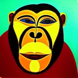 portrait of a monkey picasso style