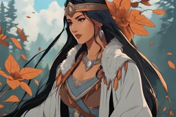 Pocahontas in the style of berserk in 8k solo leveling shadow artstyle, machine them, close picture, rain, intricate details, highly detailed, high details, detailed portrait, masterpiece,ultra detailed, ultra quality