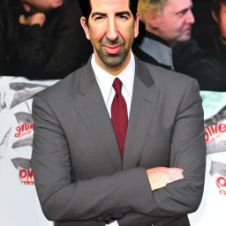 david schwimmer with legs made out of roast beef