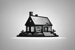 Icon of a black and white small house