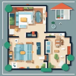 House planner icon creative