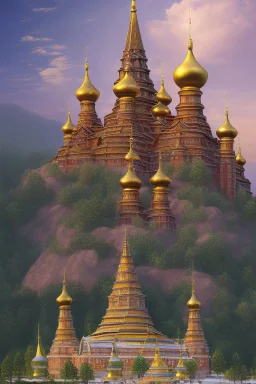 Buddhist temples in the style of the Kremlin