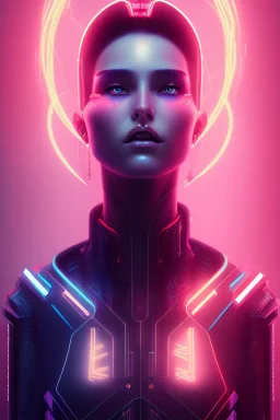 cyberpunk, head, women, portrai, tron