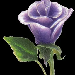 purple flower, glossy anime