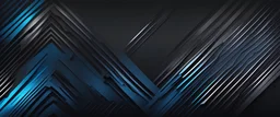 Black blue abstract modern background for design. Dark. Geometric shape. 3d effect. Diagonal lines, stripes. Triangles. Gradient. Light, glow. Metallic sheen. Minimal. Web banner. Wide. Panoramic