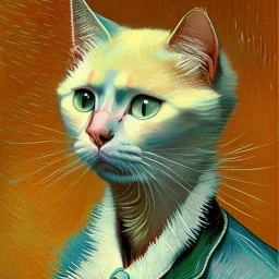 Portrait of a cat by Van Gogh