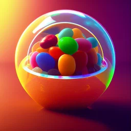 jelly bean,candy, gummy,chocolate ball, Photograph, beautiful, Unreal Engine 5, lens macro, utra realistic, hyper detailed, neon lighting