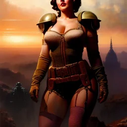 Drawing of beautiful face,'beautiful,Busty fit 'Piper Wright - Fallout 4 ',intense stare, ancient skintight armor, balanciaga fashion clothe painting by gaston bussiere, greg rutkowski, yoji shinkawa, yoshitaka amano, tsutomu nihei, donato giancola, tim hildebrandt Oil on canvas, cinematic composition, extreme detail,fit full head inside picture,16k