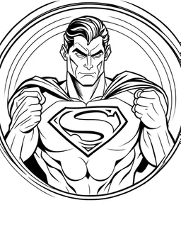 superman with wepons coloring page