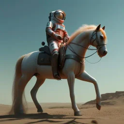 Riding horse astronaut mars unreal engine 5, octan render