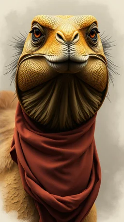 A Lizard head with camel body