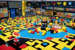 inside Pac-Man, originally called Puck Man[a] in Japan, is a 1980 maze video game developed and published by Namco for arcades. In North America, the game was released by Midway Manufacturing as part of its licensing agreement with Namco America. The player controls Pac-Man, who must eat all the dots inside an enclosed maze while avoiding four colored ghosts. Eating large flashing dots called "Power Pellets" causes the ghosts to temporarily turn blue, allowing Pac-Man to eat the ghosts for bonus