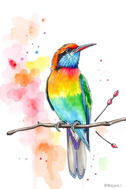 SKETCH WATERCOLOR PASTEL COLOURS - “The Rainbow Bird’s Journey”