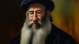 rabbi oil painting