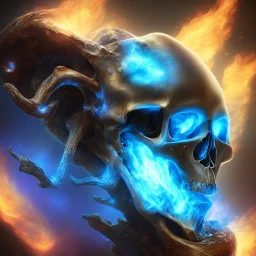 metal magic armoured skull MUSHROOMS stars galaxy SPACE lANDSCAPE BURNING IN BLUE FLAMES hellfire abyss math Frost