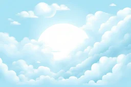 an image in two colors, light blue and white. It is the profile image of a YouTube channel of sleeping videos. Inspired by the god Morpheus crossing a sky with clouds. I want it to be very sweet