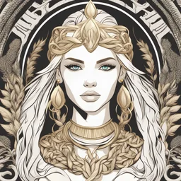 Design a simple, high-end jewelry brand logo with black characters on a white background. The name is Siv, which means Sif, the goddess of the Asa tribe. The most beautiful thing about Sif is her blonde hair. Her golden hair is described in myth as dazzling, symbolizing the golden ears of wheat or the gold of the earth.