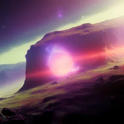 photo of a ultra realistic space nebula, dramatic light, pale sunrise, cinematic lighting, battered, low angle, trending on artstation, 4k, hyper realistic, focused, extreme details, unreal engine 5, cinematic, masterpiece, art by studio ghibli, intricate artwork by john william turner, sharp