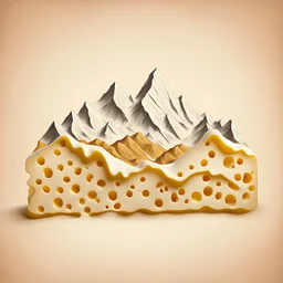 The Swiss Alps made of Swiss cheese