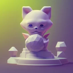 isometric clean art of super cute nonster, soft lighting, soft pastel gradients, high definition, 3d icon clay render, blender 3d