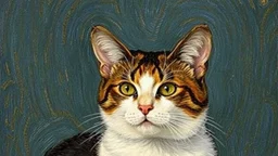 Portrait of a cat by Van Gogh