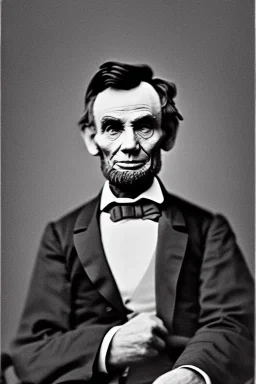 Abraham Lincoln, cleanshaven sitting in a chair vintage photography, beautiful, Tumblr aesthetic, retro vintage style, HD photography, hyperrealism