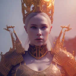 badass female queen of war, beautiful figure, wearing form fitting armor, sharp focus ,macro lens, intricate filigree metal design, mythpunk, medievelpunk, full body portrait, cinematic, unreal engine 5, 8k, hyper realistic. Volumetric lighting. Light halation, unreal engine 5 hyper elegant,hyperphotorealistic, epic composition,bokeh, cinematic