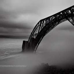  Forth Railway Bridge in stormy weather