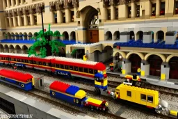 Train station lego in lego Italian Rome lego