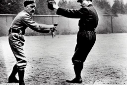 hitler playing baseball