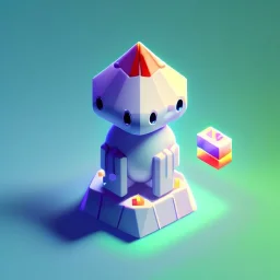 isometric clean art of super cute nonster, soft lighting, soft pastel gradients, high definition, 3d icon clay render, blender 3d