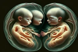 One twin in the womb