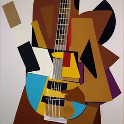 picasso abstract brown guitar more cubism