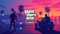 create a GTA STYLE club BACKGROUND picture loading screen without any people in it