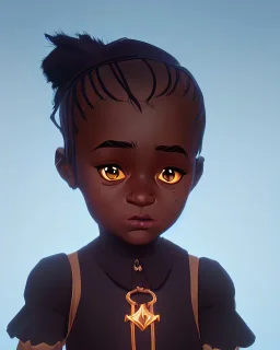 Portrait of a sweet dark skinned toddler witch girl with long dark hair