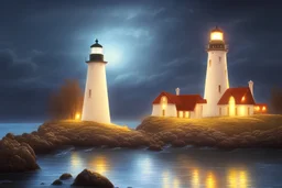 scenery lighthouse by night