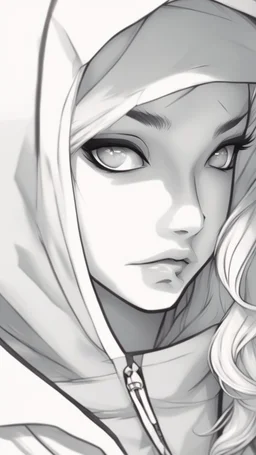 a close up of a person wearing a hoodie, artgerm on artstation pixiv, artgerm. anime illustration, artgerm comic, artgerm and lois van baarle, wlop | artgerm, trending artgerm, style of artgerm, extremely detailed artgerm, spider-gwen, spider - gwen