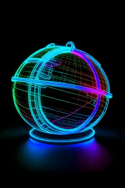 internet globe neon