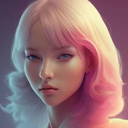 isometric clean art of super cute girl, soft lighting, soft pastel gradients, high definition, 3d icon clay render, blender 3d