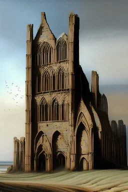 Classic Painting of Whitby abbey