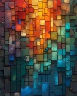 abstract landscape made of cubes, in the style of Peter Gric, detailed colorful beautiful high resolution --ar 1:2 --stylize 750