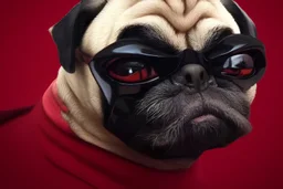 Darth vader as a pug