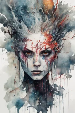 highly detailed, watercolor concept illustration of a Nordic rogue wander character , maximalist, sharp focus, highest resolution, in the styles of Agnes Cecile, and Alex Pardee, 8k, coarse, gritty textures