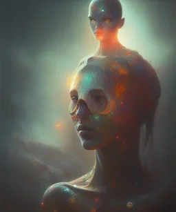 superhero, woman, photographer. oil on canvas, volumetric lighting, beksinski